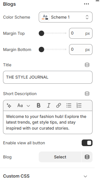 Blog Page Layout